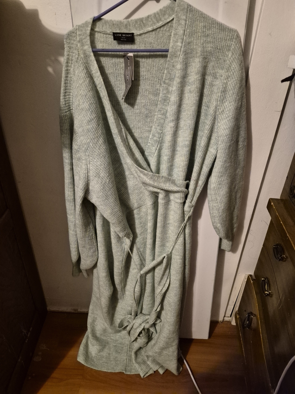 Lane Bryant Mint Green Wrap Cardigan Dress